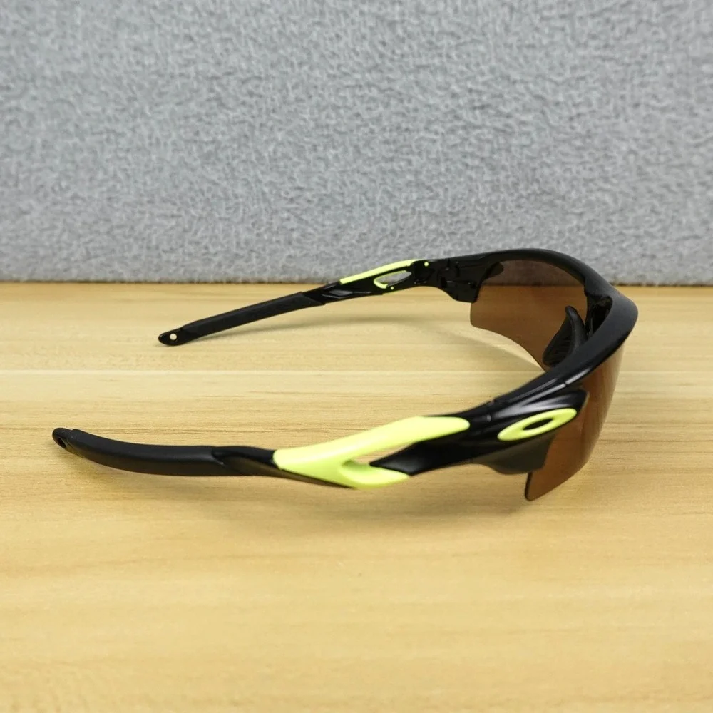 Oakley Radarlock Sunglasses Shades Prizm Polarized Black/Neon Green Frame w/Case